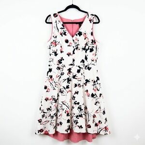 White House Black Market Floral Fit & Flare Dress 16